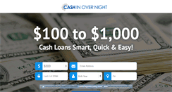 Desktop Screenshot of cashinovernight.net