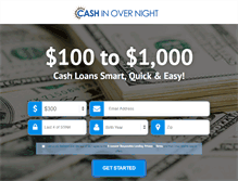 Tablet Screenshot of cashinovernight.net